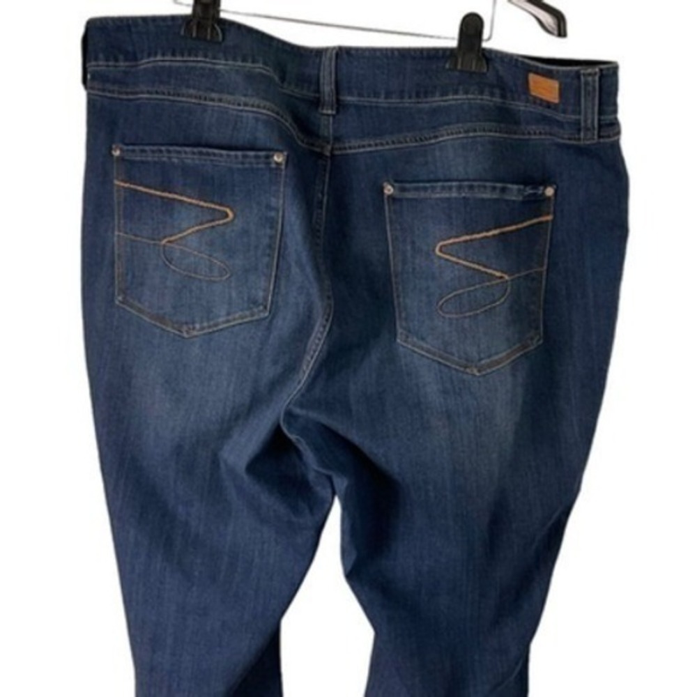 Seven7 Tummyless Bootcut Jeans Dark Wash Blue Stretch High Rise Plus 24W - Picture 4 of 14